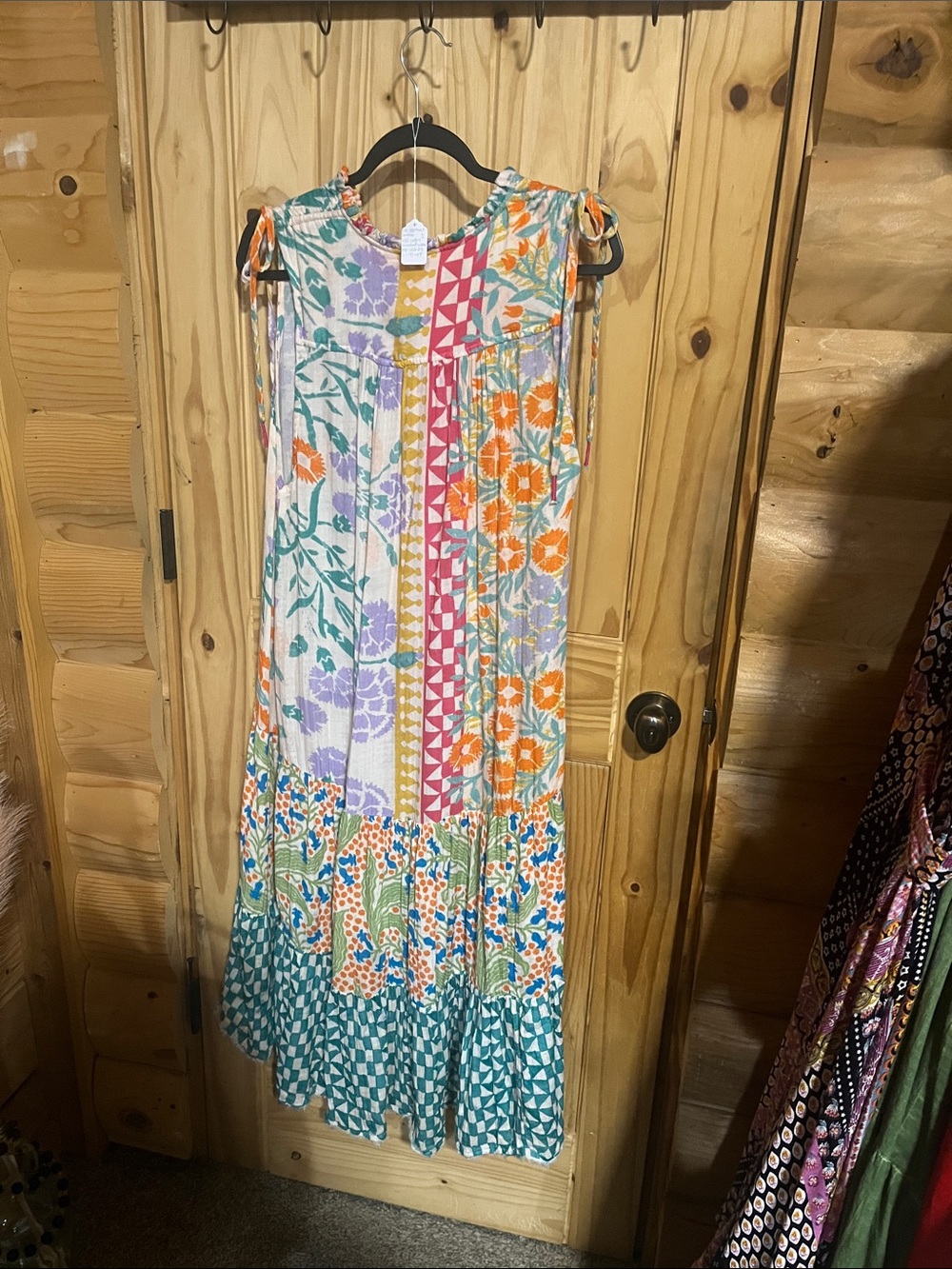 Anthropologie Ella Merchant Multicolor Patchwork Button Down Dress - Picture 5 of 5